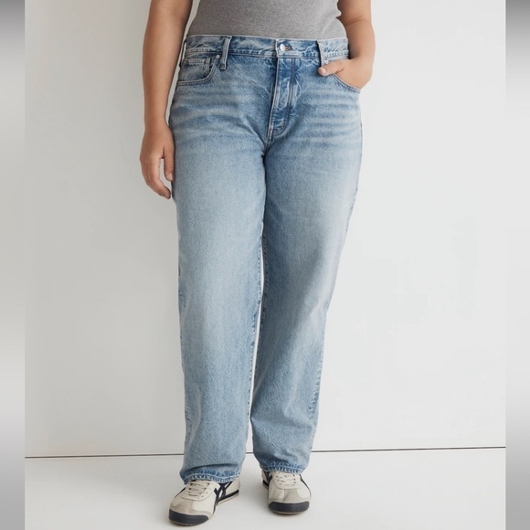 NWOT Madewell Low-Slung Straight Jeans in Olvera Wash Size 33 - Picture 15 of 16